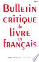 Bulletin critique du livre français