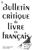 Bulletin critique du livre français
