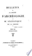 Bulletin d'archéologie et de statistique de la Drôme