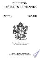 Bulletin d'études indiennes