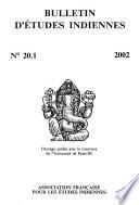 Bulletin d'études indiennes