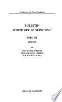 Bulletin d'histoire bénédictine
