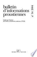 Bulletin d'informations proustiennes