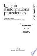 Bulletin d'informations proustiennes