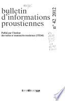 Bulletin d'informations proustiennes N° 42, 2012