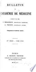 Bulletin de l'Academie de médecine
