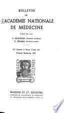 Bulletin de l'Academie de médecine