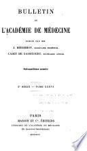 Bulletin de l'Academie de médecine
