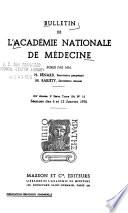 Bulletin de l'Academie de médecine