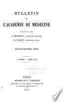 Bulletin de l'Academie de médecine