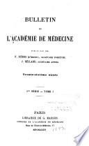 Bulletin de l'Academie de médecine