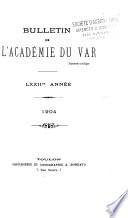 Bulletin de l'Académie du Var