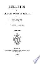 Bulletin de l'Académie royale de médecine de Belgique