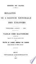 Bulletin de l'Agence générale des colonies