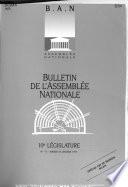 Bulletin de l'Assemblée nationale