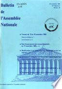 Bulletin de l'Assemblée nationale