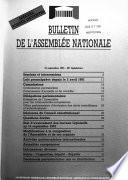 Bulletin de l'Assemblée nationale