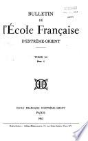 Bulletin de l'Ecole française d'Extrême-Orient