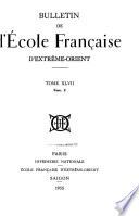 Bulletin de l'École française d'Extrême-Orient