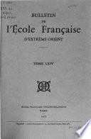 Bulletin de l'Ecole française d'Extrême-Orient