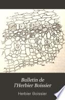 Bulletin de l'Herbier Boissier