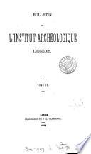 BULLETIN DE L'INSTITUT ARCHEOLOGIQUE