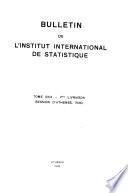 Bulletin de L'Institut International de Statistique