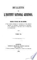 Bulletin de l'Institut national genevois