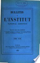 Bulletin de l'Institut national genevois