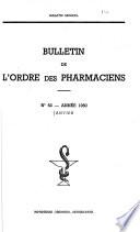 Bulletin de l'Ordre des pharmaciens