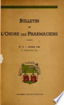 Bulletin de l'Ordre des pharmaciens