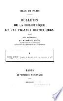 Bulletin de la bibliothèque et des trauvaux historiques
