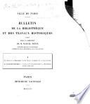 Bulletin de la bibliothèque et des travaux historiques