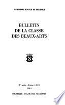 Bulletin de la Classe des beaux-arts