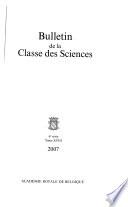 Bulletin de la Classe des sciences