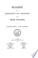 Bulletin de la Commission pour l'histoire des églises Wallonnes