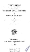 Bulletin de la Commission royale d'histoire