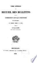 Bulletin de la Commission royale d'histoire
