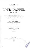 Bulletin de la cour d'appel de Paris