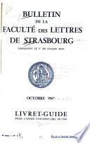 Bulletin de la Faculté des Lettres de Strasbourg