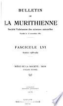 Bulletin de la Murithienne Société valaisanne des sciences naturelles