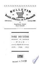 Bulletin de la Socie'te' d'Histoire de la pharmacie