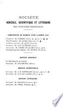 Bulletin de la Société agricole, scientifique & littéraire des Pyrénées-Orientales. ...