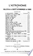Bulletin de la Société astronomique de France et revue mensuelle d'astronomie, de météorologie et de physique du globe...