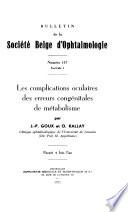 Bulletin de la Société belge d'ophtalmologie