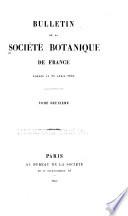 Bulletin de la Société botanique de France ...