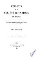 Bulletin de la Société botanique de France ...