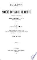 Bulletin de la Société Botanique de Genève