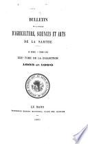 Bulletin de la Société d'agriculture, sciences et arts de la Sarthe