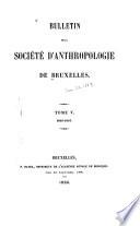 Bulletin de la Société d'anthropologie de Bruxelles